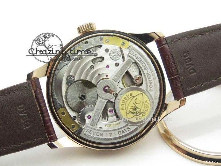 MIROTIME 0404 Portuguese Real PR IW500127 RG ZF 1:1 Best Edition Grey Red Dial On Brown Leather Strap A52010 V AllSeason 7331